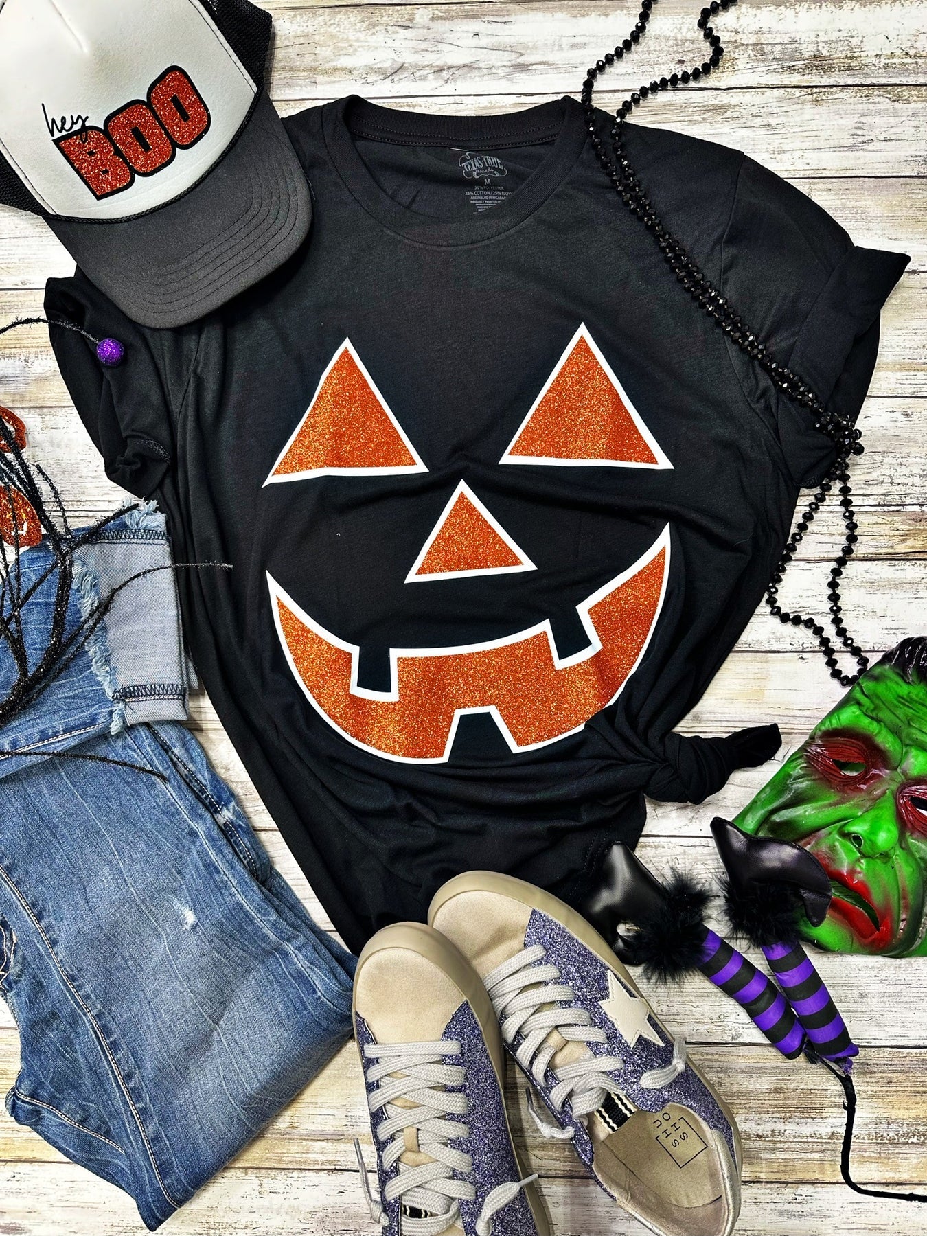 GLITTER JACK O'LANTERN TEE