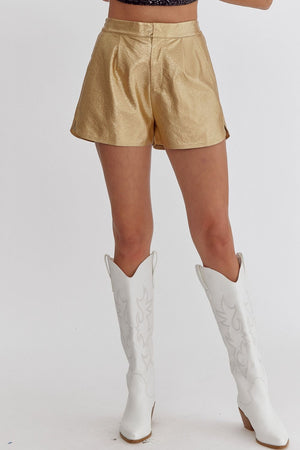 GRACE GOLD METALLIC SHORTS