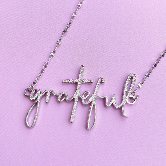 GRATEFUL SILVER TREASURE JEWELS NECKLACE