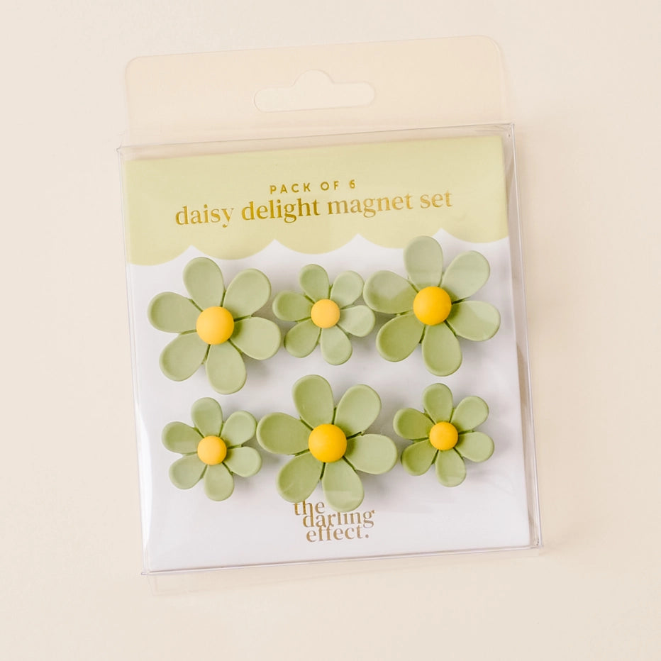 Daisy Delight Magnet Set-Green