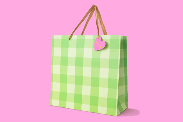 PURPLE GINGHAM SMALL GIFT BAG - Shop Southern Melon Boutique