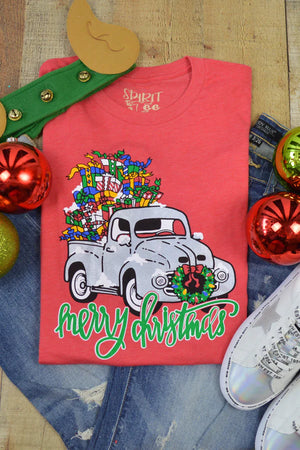MERRY CHRISTMAS TRUCK WITH PRESENTS TEE