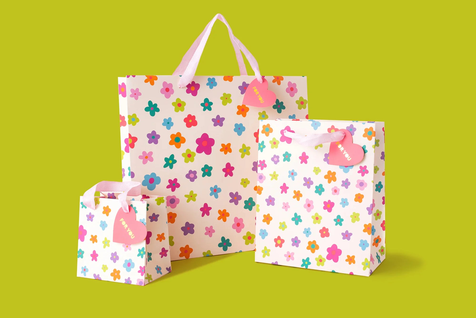 HAPPY FLOWERS LARGE GIFT BAG