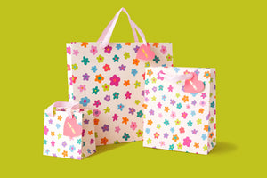 HAPPY FLOWERS LARGE GIFT BAG