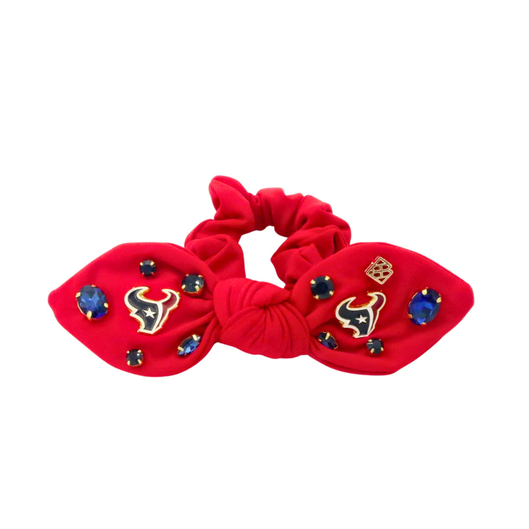 Houston Texans Red Logo Bow Scrunchie