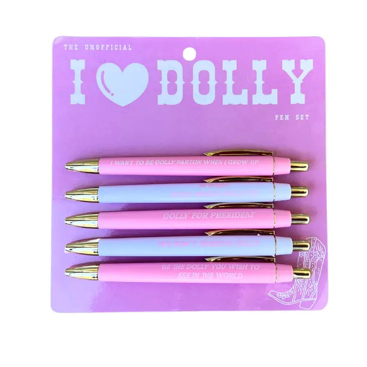 I HEART DOLLY PEN SET