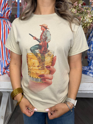 COWBOY IN A CUP TEE
