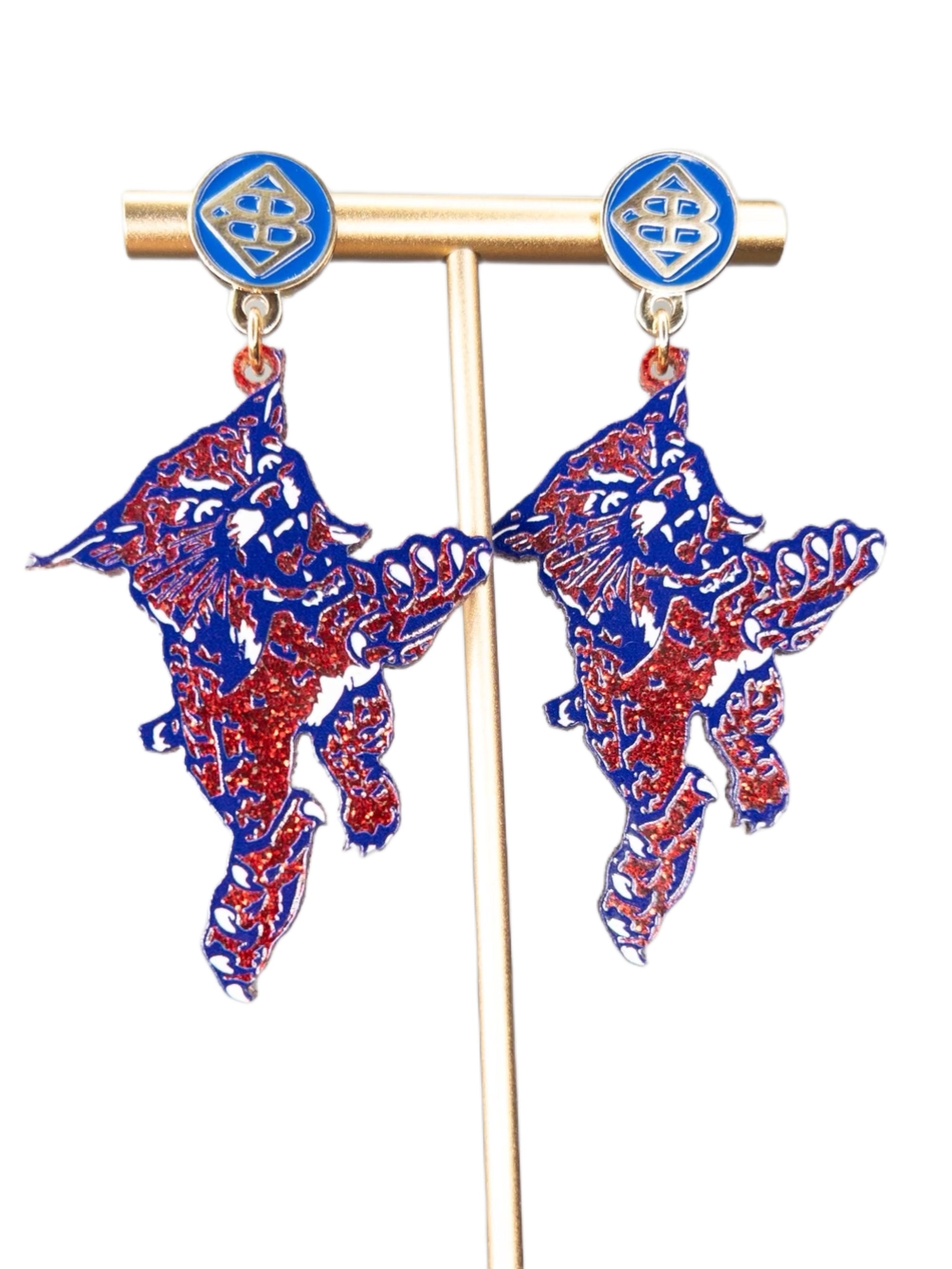 BOBCATS MASCOT BRIANNA CANNON EARRINGS