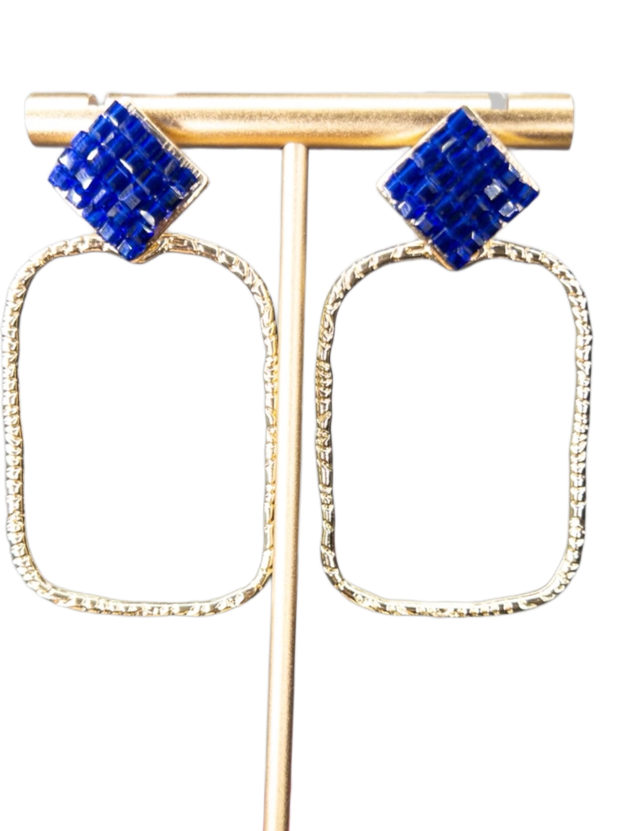 BLUE GAMEDAY RECTANGLE HOOPS TAYLOR SHAYE