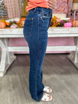 Hight Waist Tummy Control Bootcut-Short