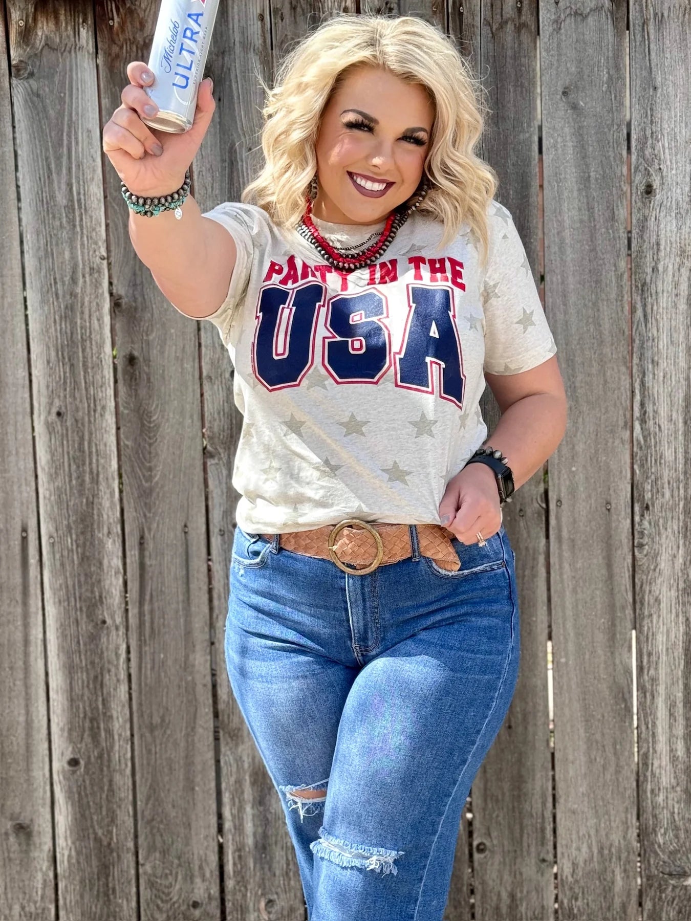 Party In The USA On Stars Tee