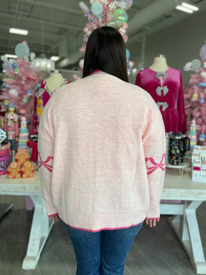 Bow Pink Cardigan