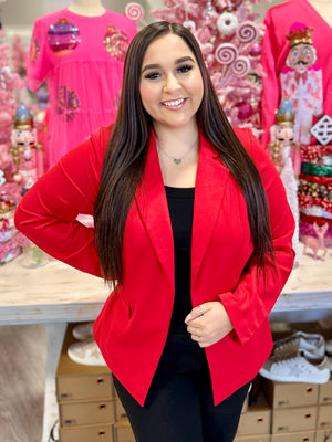 SCARLET RED BLAZER