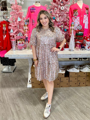 SNOWFLAKE SEQUIN DRESS