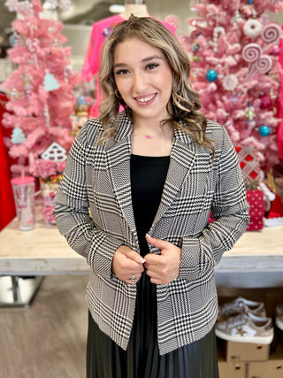 FESTIVE PLAID BLAZER