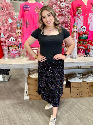 FROSTY MIDI SKIRT