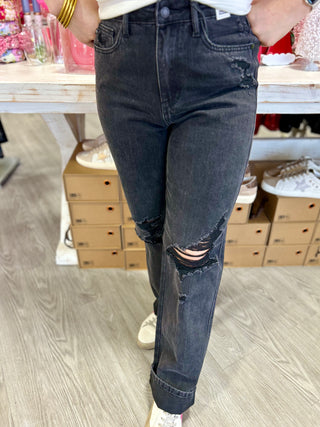 SANTA TELL ME DESTROY STRAIGHT JUDY BLUE JEANS