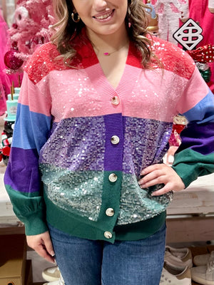 ASHLEY SEQUIN CARDIGAN