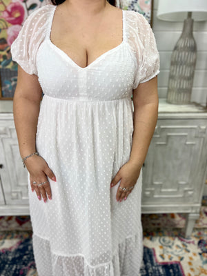 BRENDA WHITE MAXI DRESS