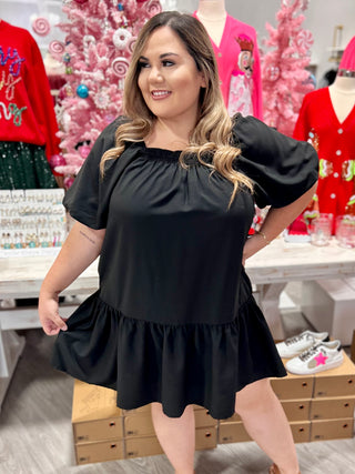 SNOWBALL BLACK DRESS
