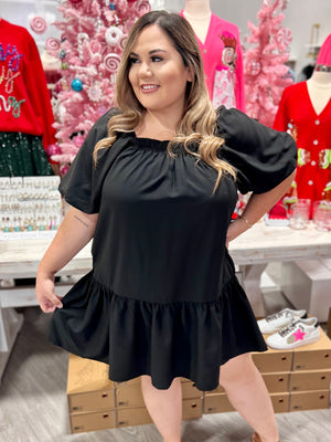 SNOWBALL BLACK DRESS