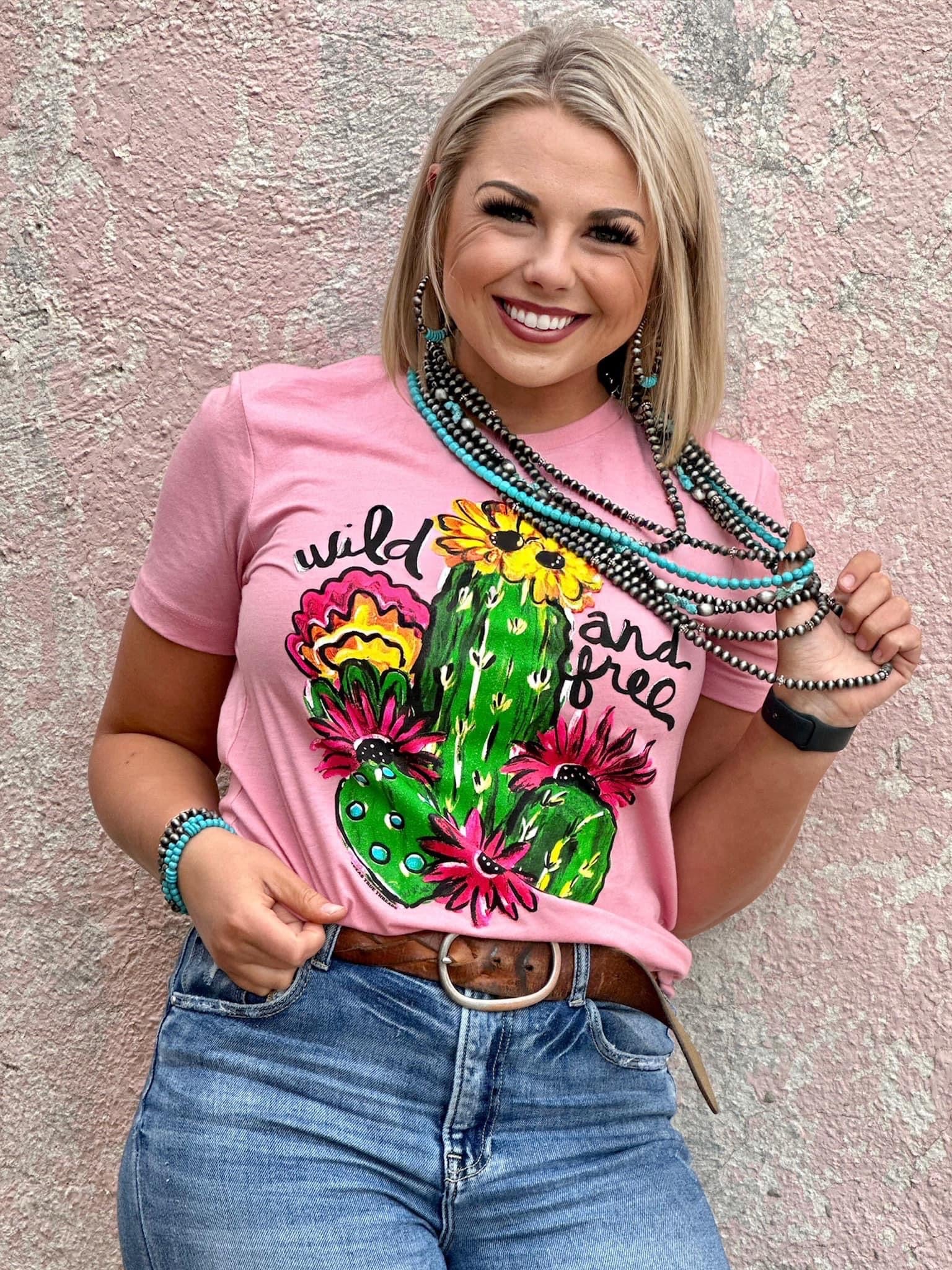 CALLIE ANN STELTER WILD & FREE CACTUS TEE