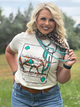 LAUREN'S LONGHORN TEE