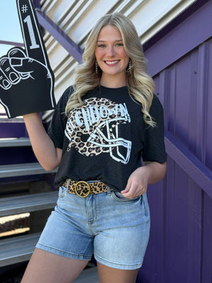 LEOPARD HELMET TOUCHDOWN TEE