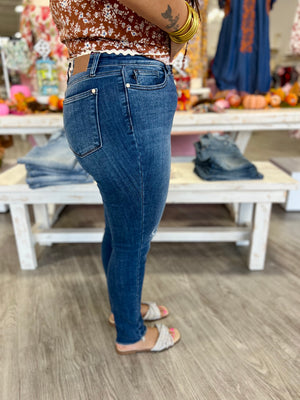 BRITT HIGH WAIST SKINNY W/ DESTRESS JEANS