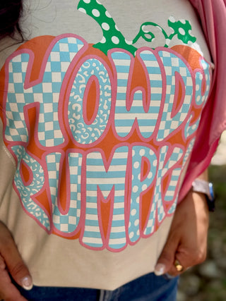 HOWDY PUMPKIN INK ONLY NATURAL TEE