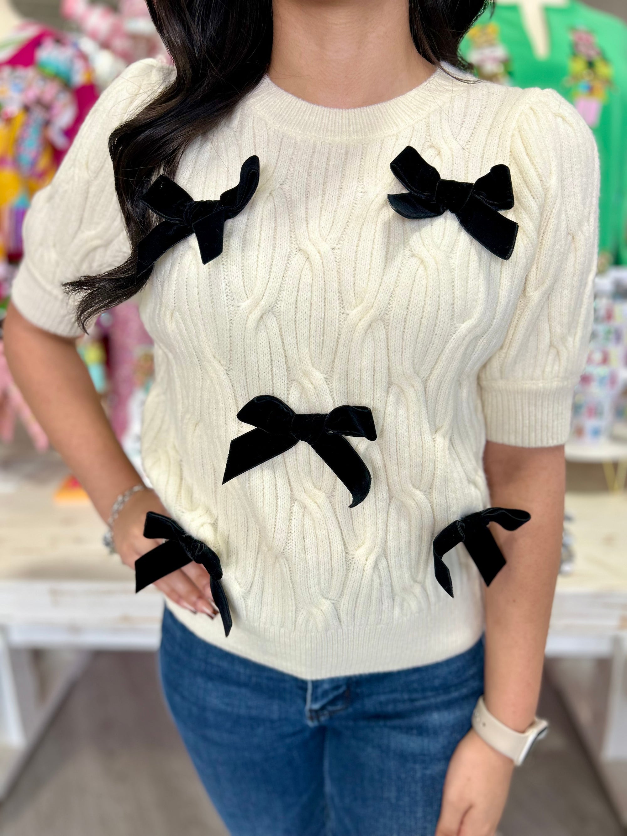 MIA BOW SWEATER