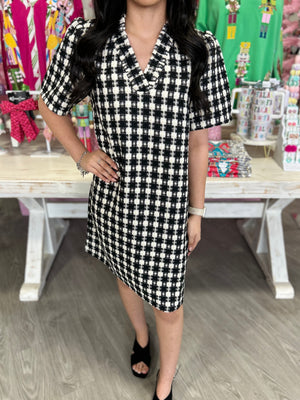 DIXIE PLAID TWEED DRESS