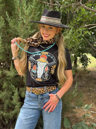 Callie Ann Stelter Western Skull Tee