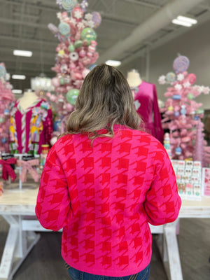 MEG PINK/RED CARDIGAN