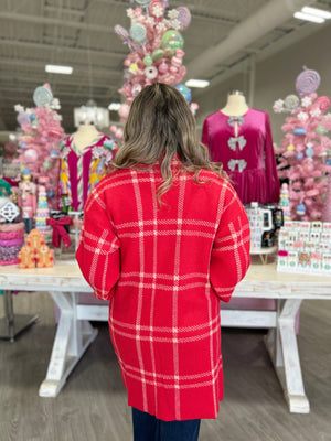 REAGAN RED CARDIGAN