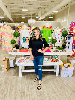 LADY BRIDGERTON BUTTON DOWN TOP