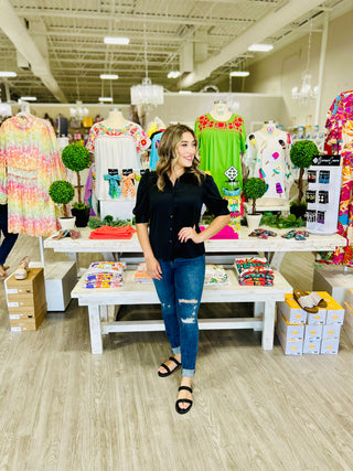 LADY BRIDGERTON BUTTON DOWN TOP