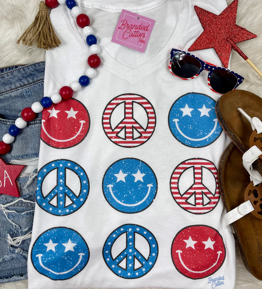 USA SMILEY REPEAT TEE