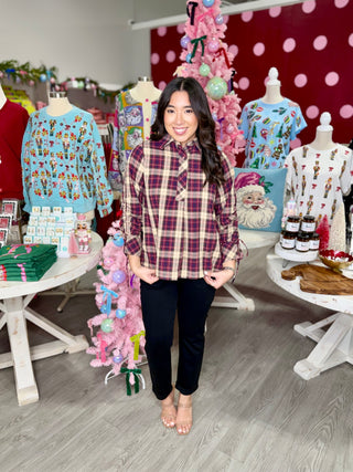 JUDITH PLAID TOP