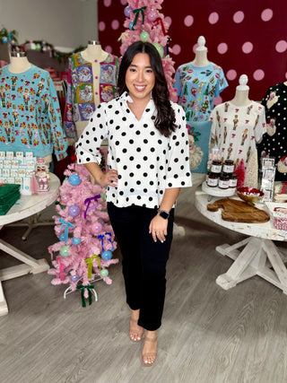 MAYRA POLKA DOT TOP