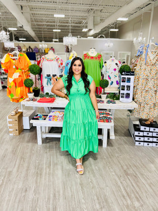 CECILIA GREEN DRESS