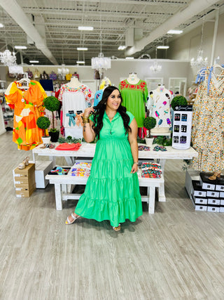 CECILIA GREEN DRESS