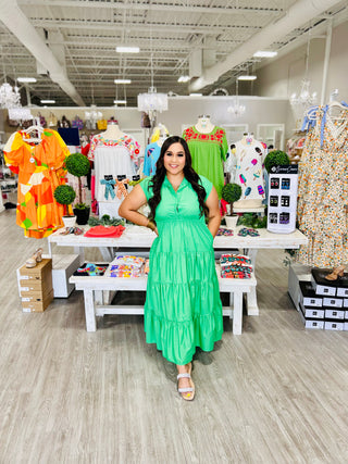 CECILIA GREEN DRESS