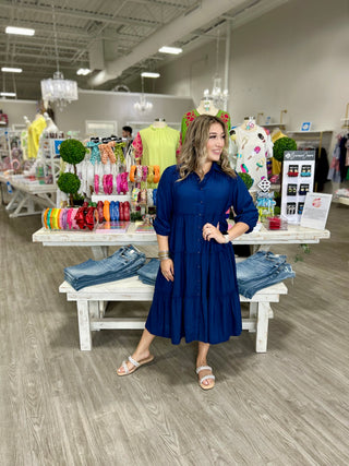 OLIVE NAVY DRESS