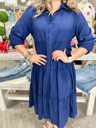 OLIVE NAVY DRESS