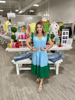 YVONNE COLOR BLOCK DRESS