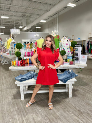 ADDISON RED DRESS