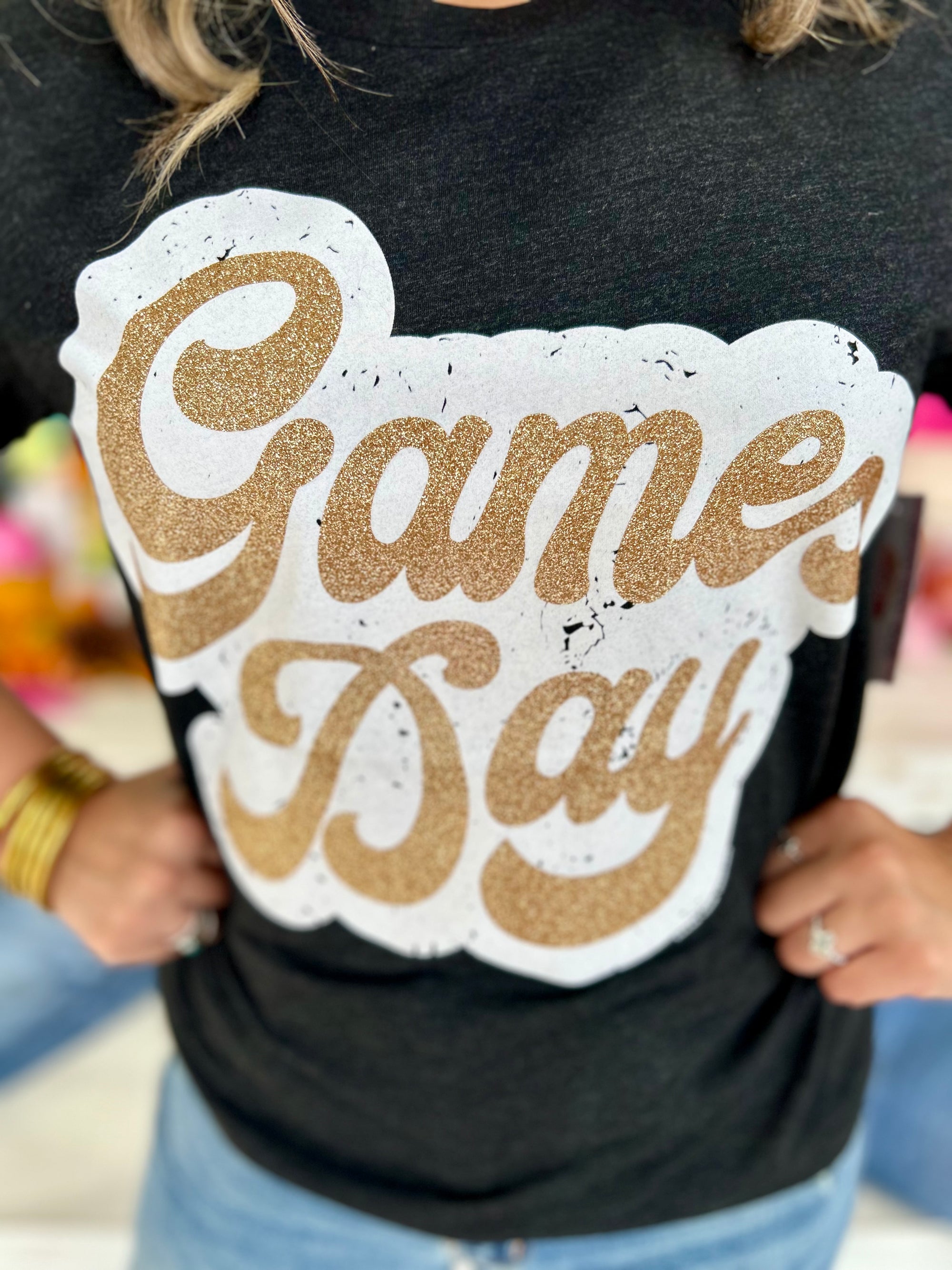 BIG GAME DAY GOLD GLITTER