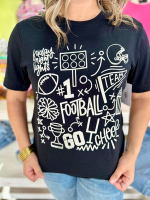 FUN FOOTBALL BLACK TEE