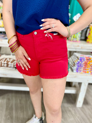 GIRL ON FIRE MIDRISE JUDY BLUE SHORTS